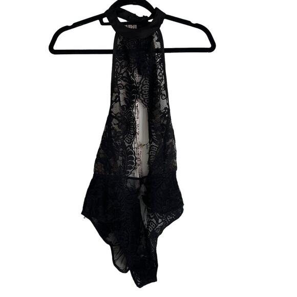 House of CB London Alcy Halter Bodysuit One Piece Black Women's Size M NWT - Picture 4 of 6